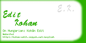 edit kohan business card